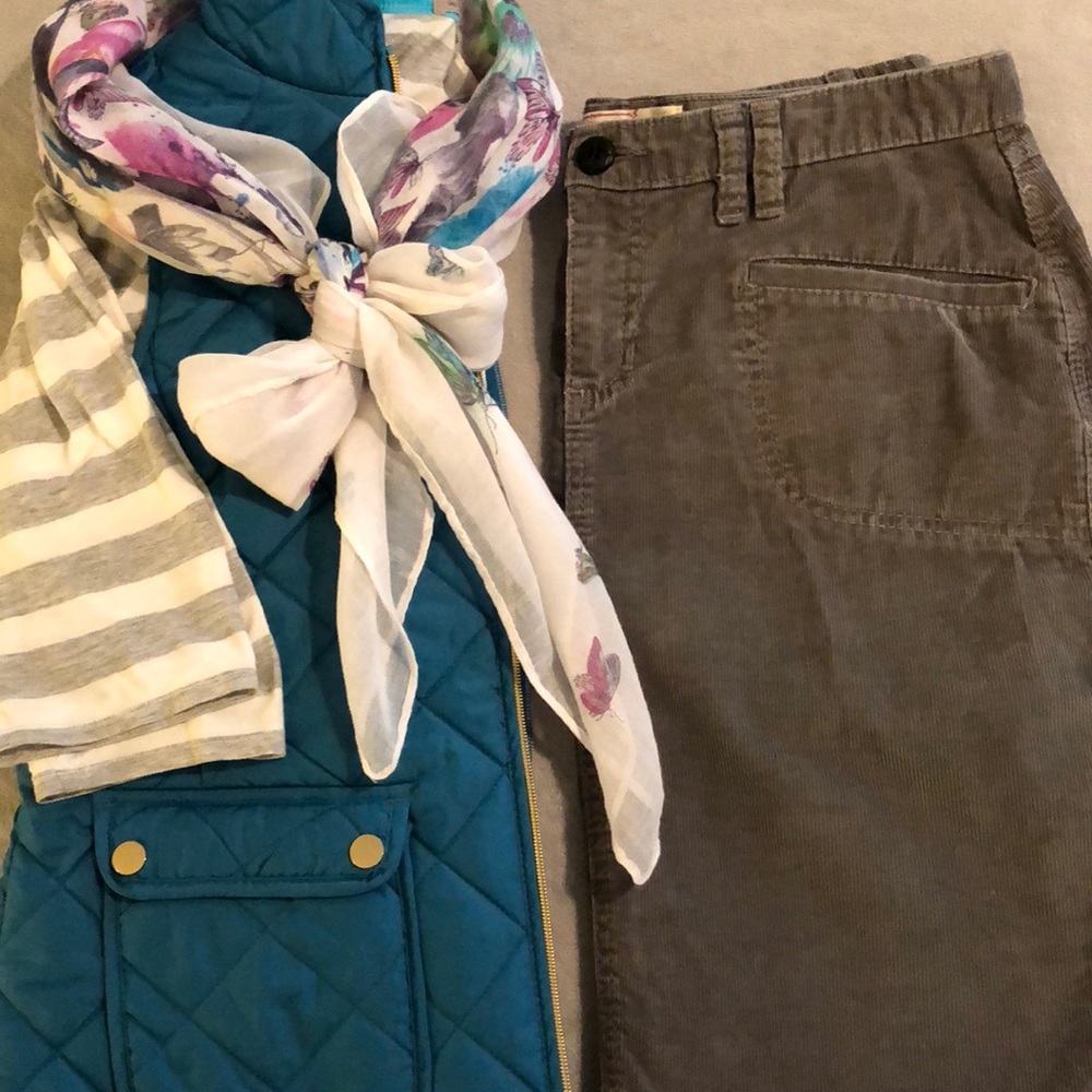 Gray corduroy skirt